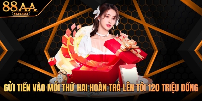 Gửi Tiền Vào Mỗi Thứ Hai 88AA - Hoàn Trả Tới 120 Triệu 1 Gửi Tiền Vào Mỗi Thứ Hai Hoàn Trả Lên Tới 120 Triệu Đồng